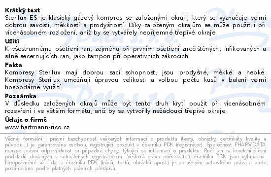 Gáza kompr.nest.Sterilux ES 10x10cm/100ks 13vl8vrs