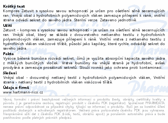 Kompres Zetuvit ster.20x20cm 15ks