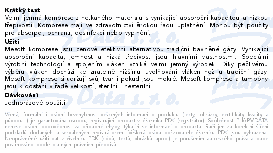 Mesoft komprese nesterilní 5x5cm 100ks