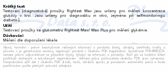 Rightest Max proužky diagnostické 50ks