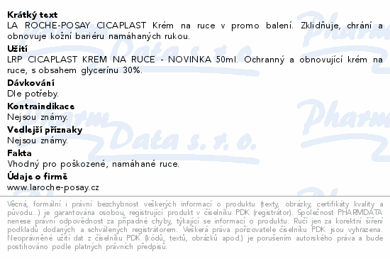 LA ROCHE-POSAY CICAPLAST krém na ruce PROMO 100ml