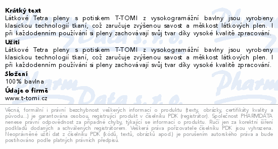 T-TOMI Látkové pleny 70x70cm 3ks Black flowers