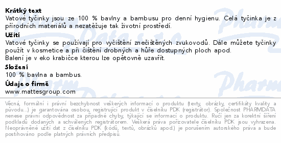 Lybar Vatové tyčinky Natural krabička 200ks