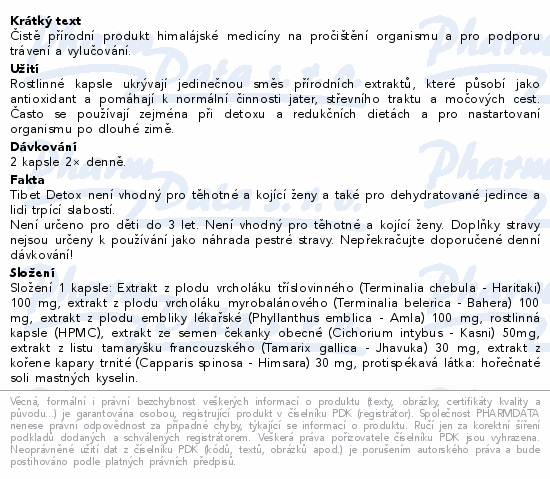 Himalyo Original Tibet Detox cps.60