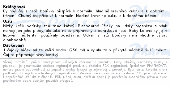 LEROS Borůvka 20x1.5g