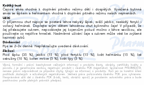 LEROS Dětský čaj bylinný 4m 20x1.8g