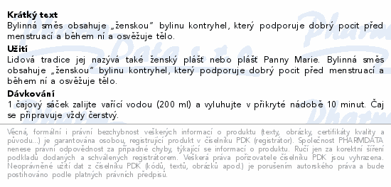 LEROS Klidná menstruace čaj 20x1.5g