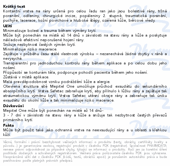 Mepitel One silikonové krytí 9x10cm 5ks