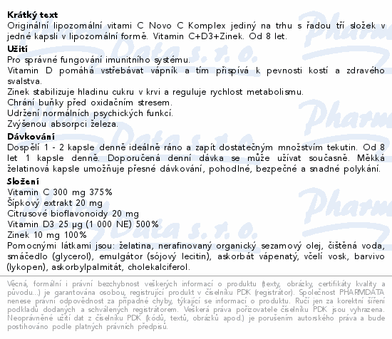 Novo C komplex Lipozomální vitamín C tob.90