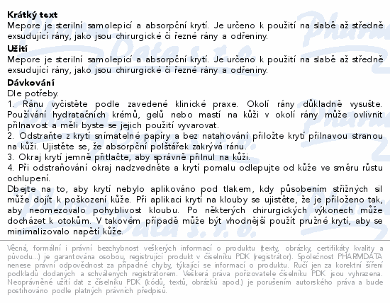 Mepore samolepící krytí sterilní 9x10cm 5ks