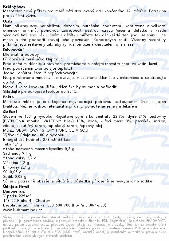 Hami Těstoviny s dýní a kuřetem 200g 12m+