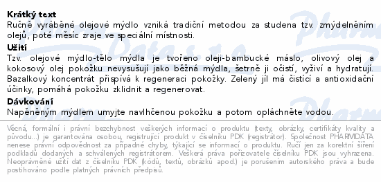 LEROS Pečující mýdlo bazalka&verbena 90g