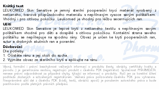 Leukomed Skin Sensitive netk.krytí 5x7.2cm 5ks