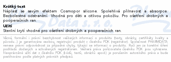 Hartmann Cosmopor Silicone 7.2x5cm 5ks