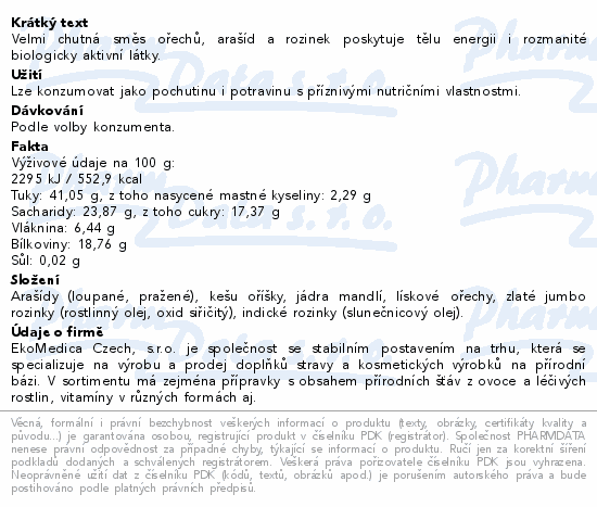 Studentský mix 250g EkoMedica