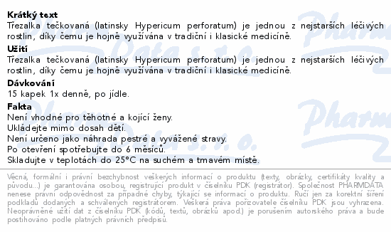 Blendea Třezalka olejové kapky 10ml