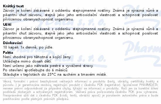 Blendea Zázvor olejové kapky 10ml