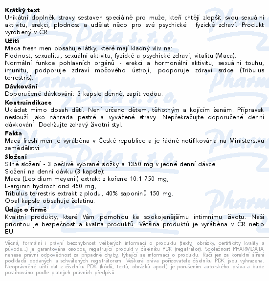 Maca fresh men cps.90