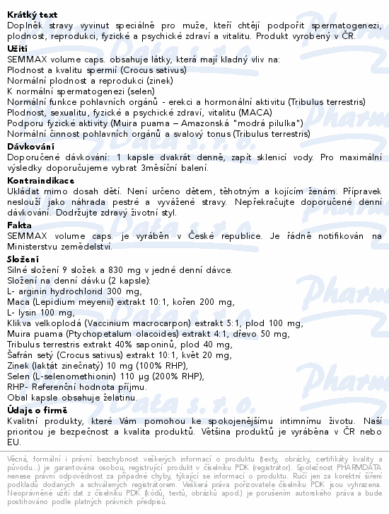 Semmax volume caps. cps.60