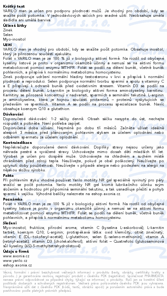 Yarilo Man PLATINUM 50x2g