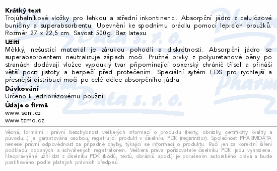 Seni Man Extra inkon.vložky Level 3 15ks