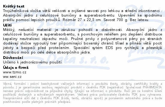 Seni Man Extra Plus inkon.vložky Level 4 15ks