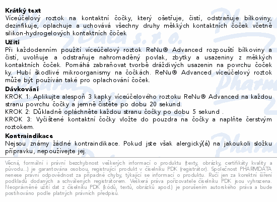 ReNu ADVANCED 100ml Bausch+Lomb