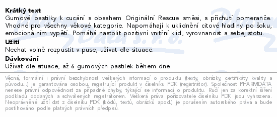 RESCUE Gummies gumové pastilky 60ks