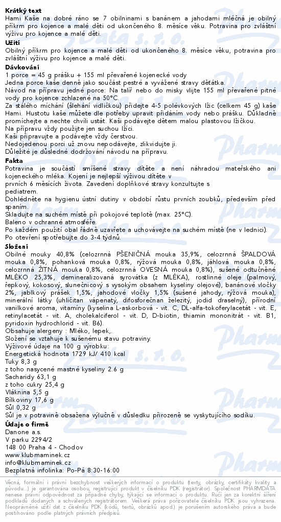 Hami Ml.kaše na dobré ráno 7obil.ban.jah.210g 8m+