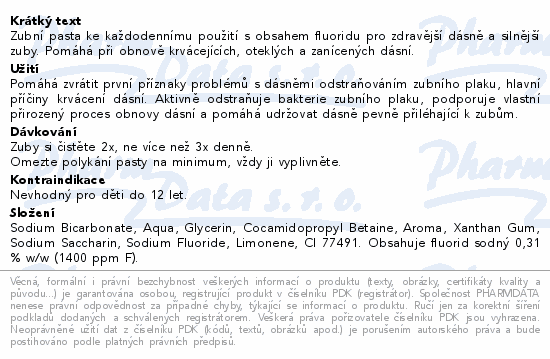 Parodontax Akt.obn.dásní Fresh Mint zub.pasta 75ml