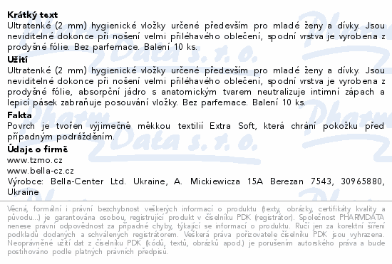 Bella for teens hygienické vložky Sensitive 10ks