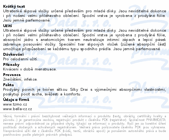 Bella for teens Panty slipové vložky Energy 20ks