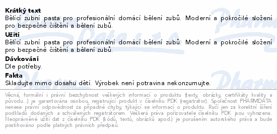 White Glo Bělící zubní pasta Profesional 115g