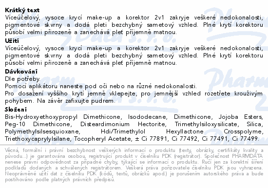 Dermacol Infinity make-up&korektor Beige 02 20g