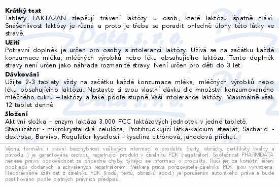 Laktazan 3000 FCC jahodový tbl.30