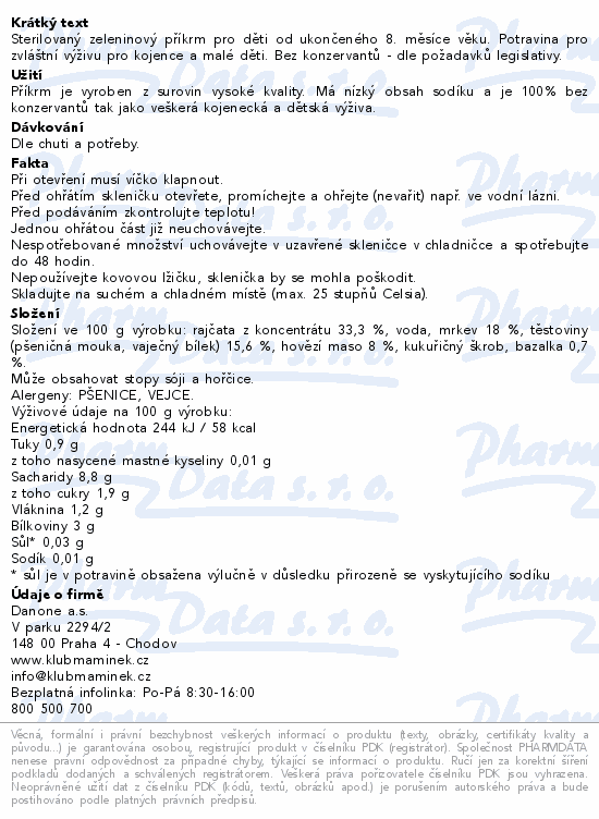 Hami Těstoviny s hovězím rajčaty a mrkví 200g 8m+