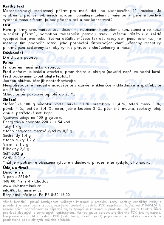 Hami Zelen.vývar s telecím a kroupami 200g 10m+