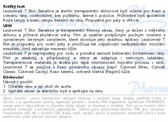 Leukomed T Skin Sens.nápl.bez polš.8x10cm 5ks