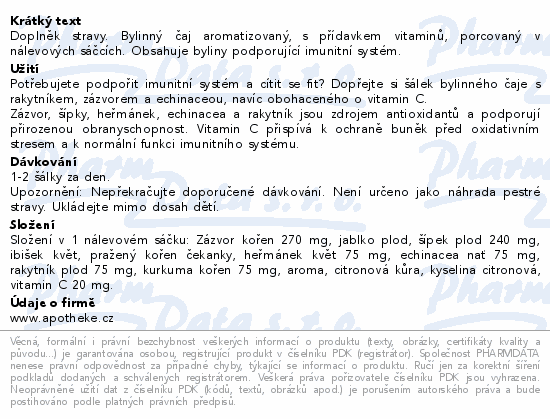 Apotheke Imunita se šípkem a echinac+vit.C 20x1.5g