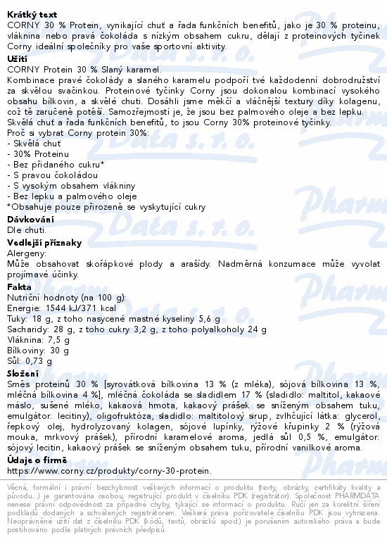 CORNY 30% PROTEIN Slaný karamel 50g