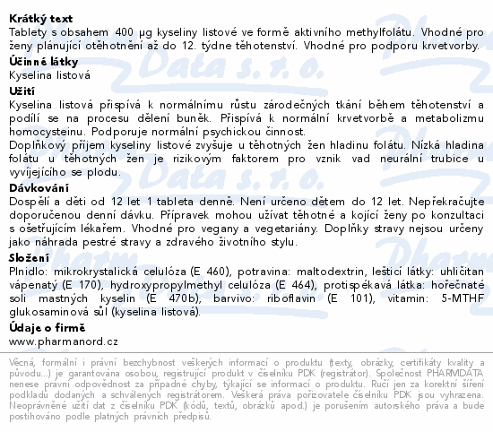 Pharma Nord Bioaktivní Folic kys.list.new tbl.60