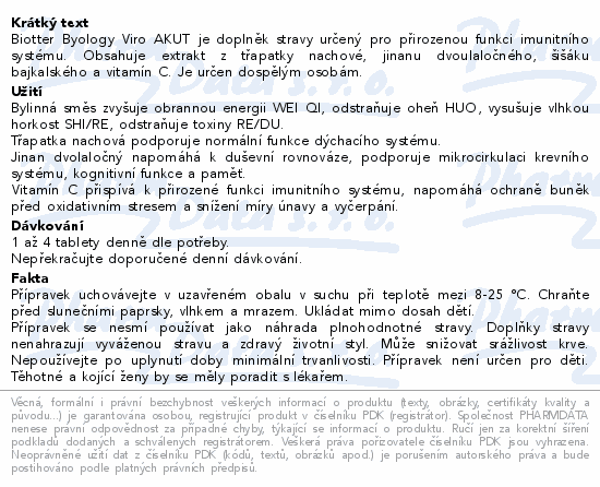 Biotter BYOLOGY Viro AKUT tbl.30