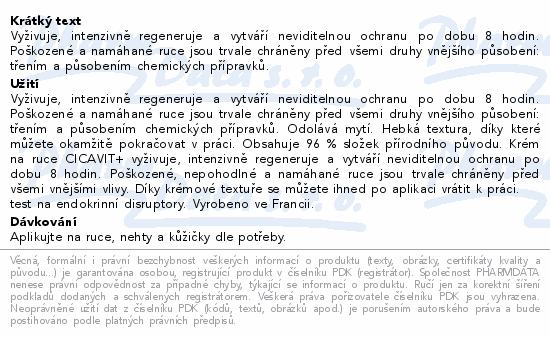 SVR Cicavit+ Mains Krém na ruce 75g