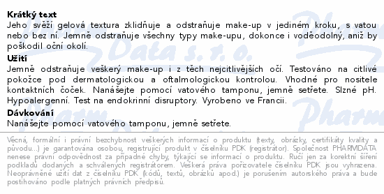 SVR Palpebral Demaq. Micel.Eye Gel Odlič.očí 125ml