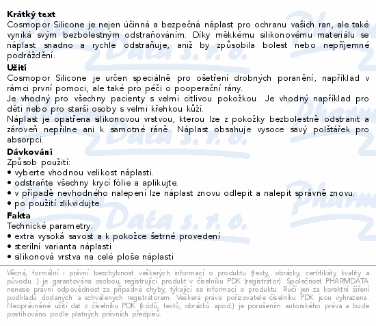 Hartmann Cosmopor Silicone 7.2x5cm 10ks