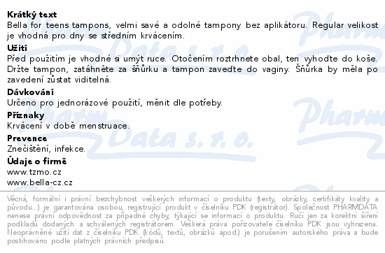Bella for teens hygienické tampony Regular 16ks
