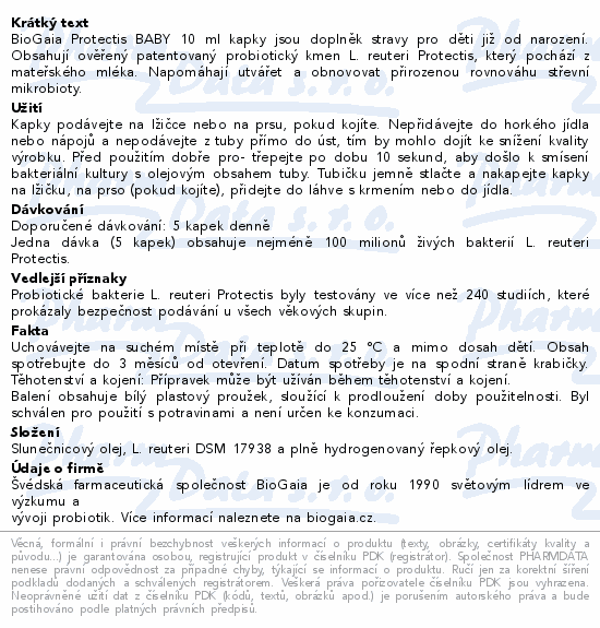 BioGaia Protectis BABY Probiotické kapky 10ml