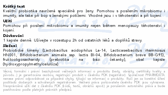 Verra Probiotika pro ženy 30ks