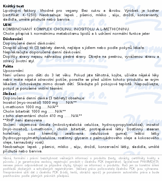 Solgar Lipotropic Factors tbl.50