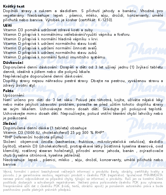 Solgar Vitamín D3 1000 IU tbl.100